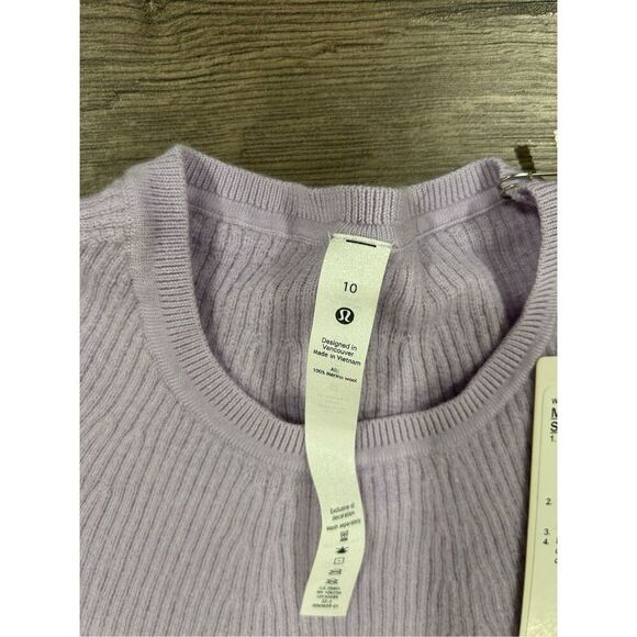 Lululemon Sweaters Merino Wool Long Sleeve Light Sweater Sz 10 - Picture 3 of 5